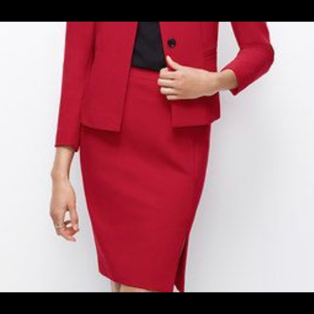 Ann Taylor Red Pencil Skirt